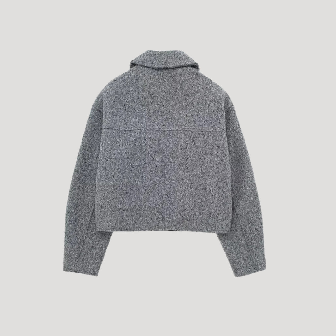 Stylowa Zimowa Kurtka Damska z Zamkiem Błyskawicznym | Krótki Fason dla Wygody i Stylu 2