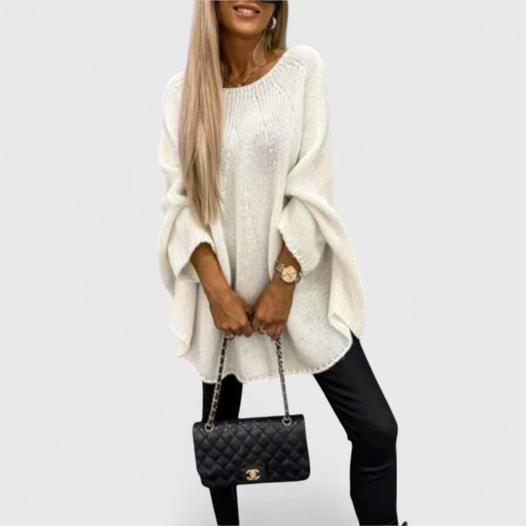 Isabelle - Stylowy sweter damski z okrągłym dekoltem