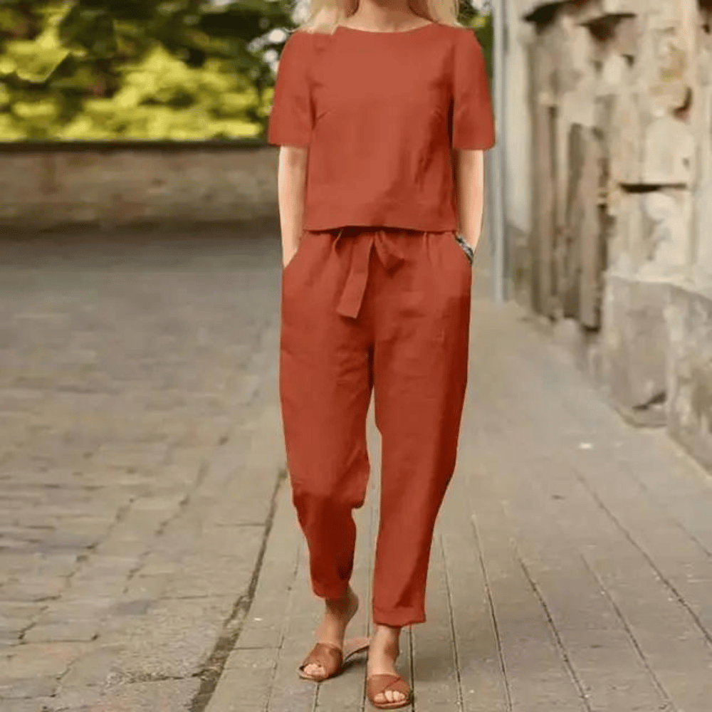 Paulina | Zestaw dresowy damski – Stylowy komplet z topem i spodniami na co dzień