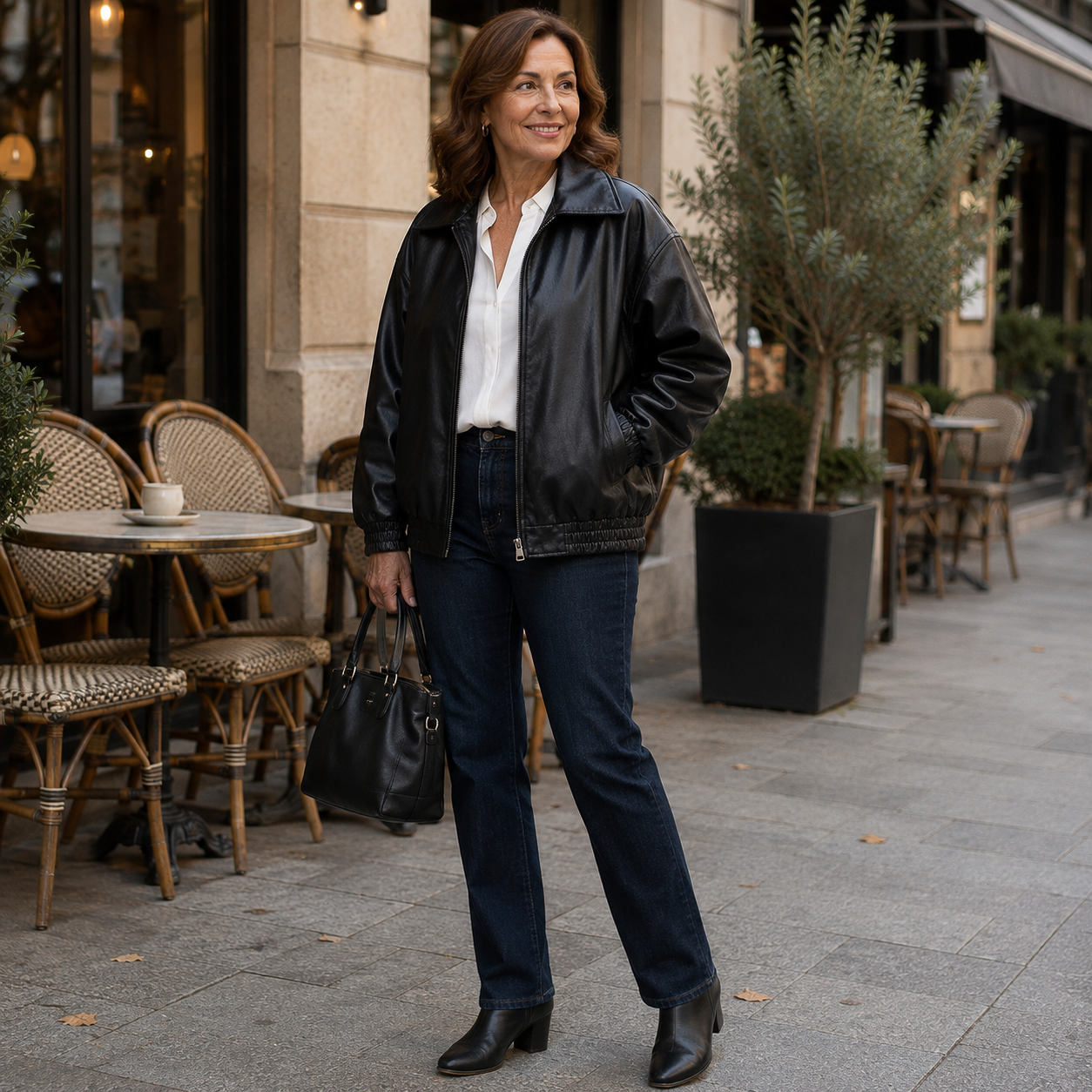 Zara – Damska Kurtka Skórzana Oversize typu Bomber