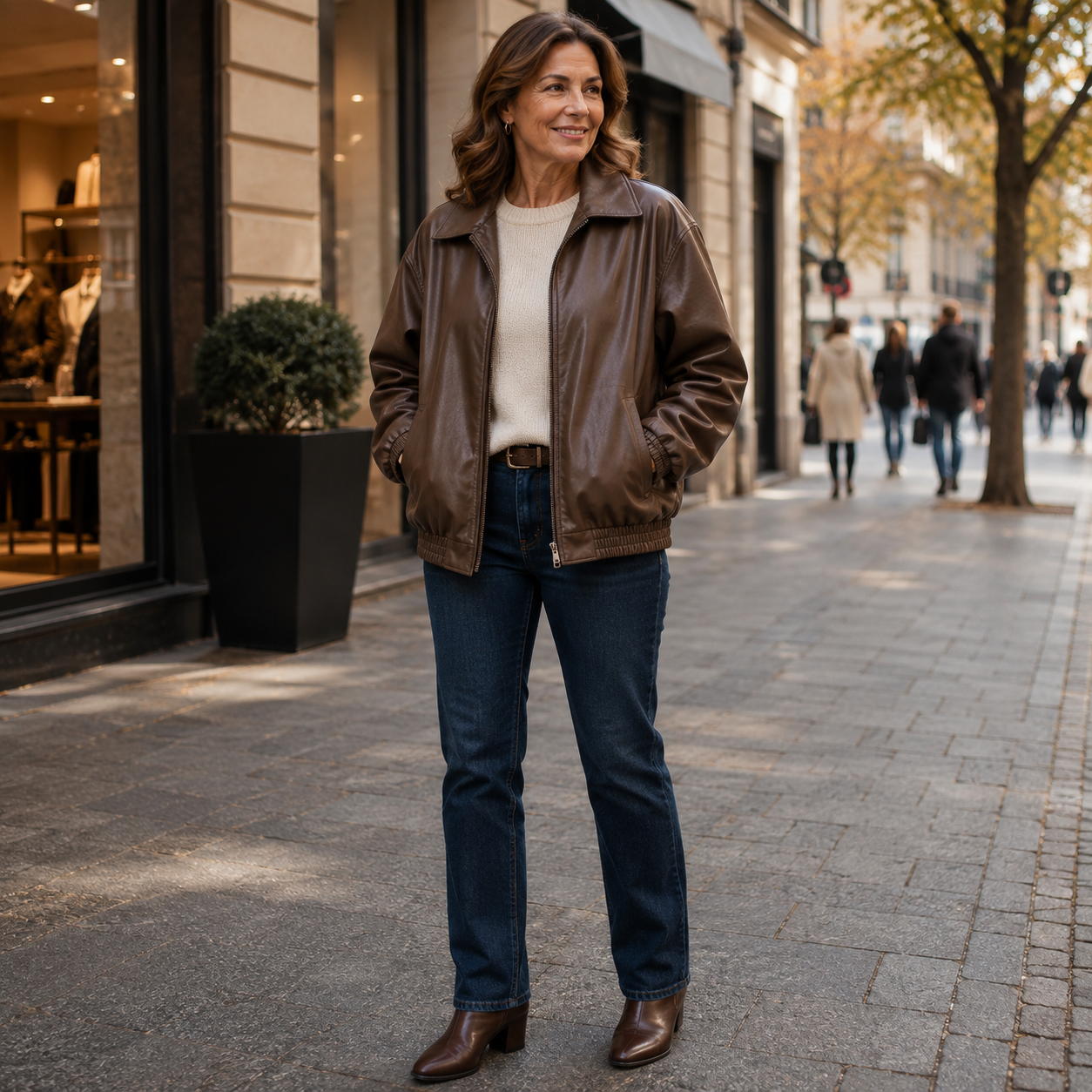Zara – Damska Kurtka Skórzana Oversize typu Bomber