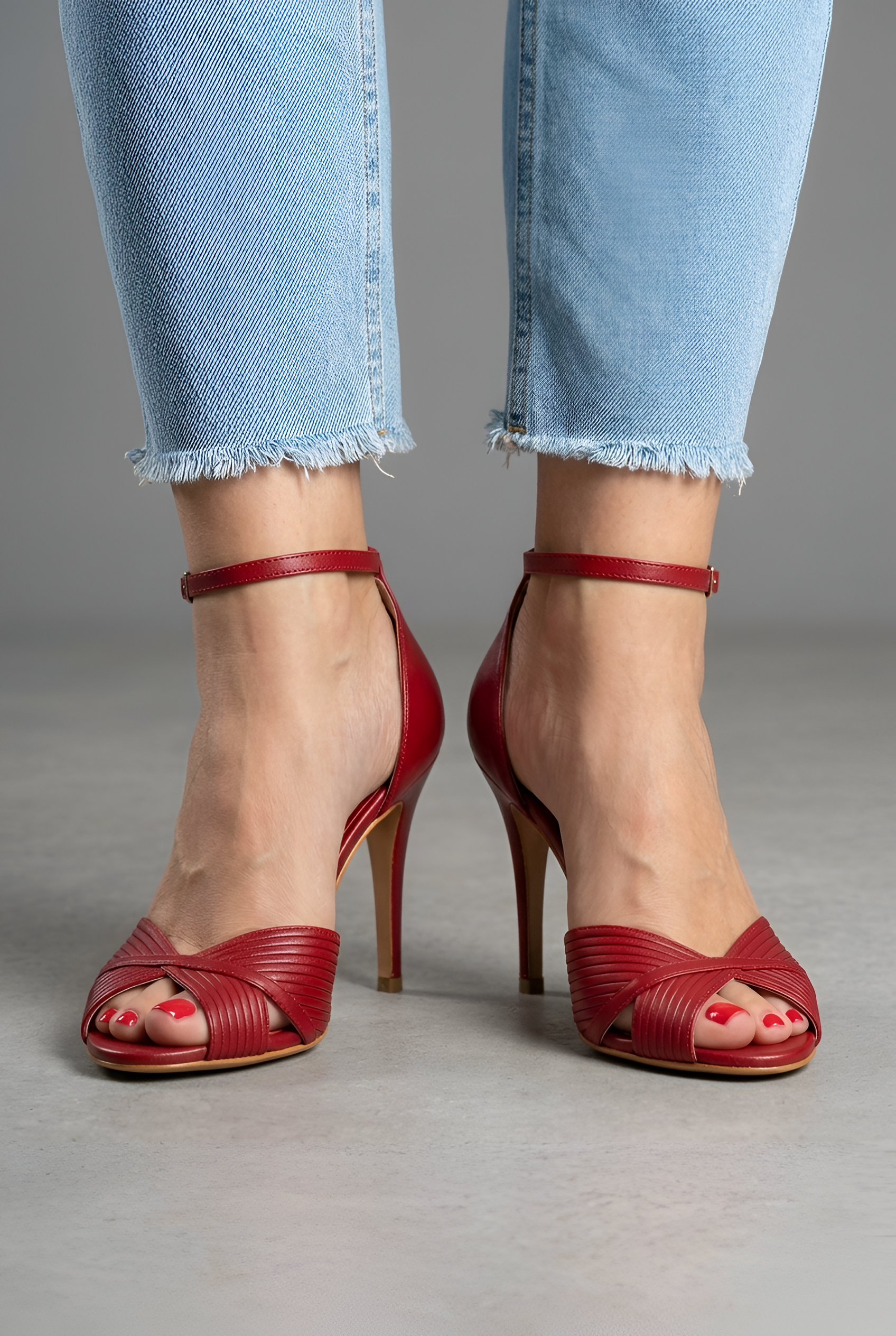 Gemini | Sandały Damskie na Wysokim Obcasie – Eleganckie Sandały z Krzyżowym Paskiem na Lato