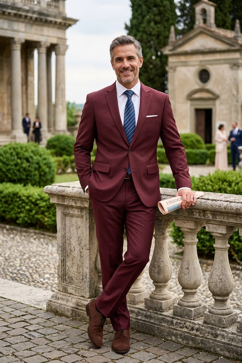 Langforda | Garnitur Męski – Elegancki Dwuczęściowy Garnitur na Wesele