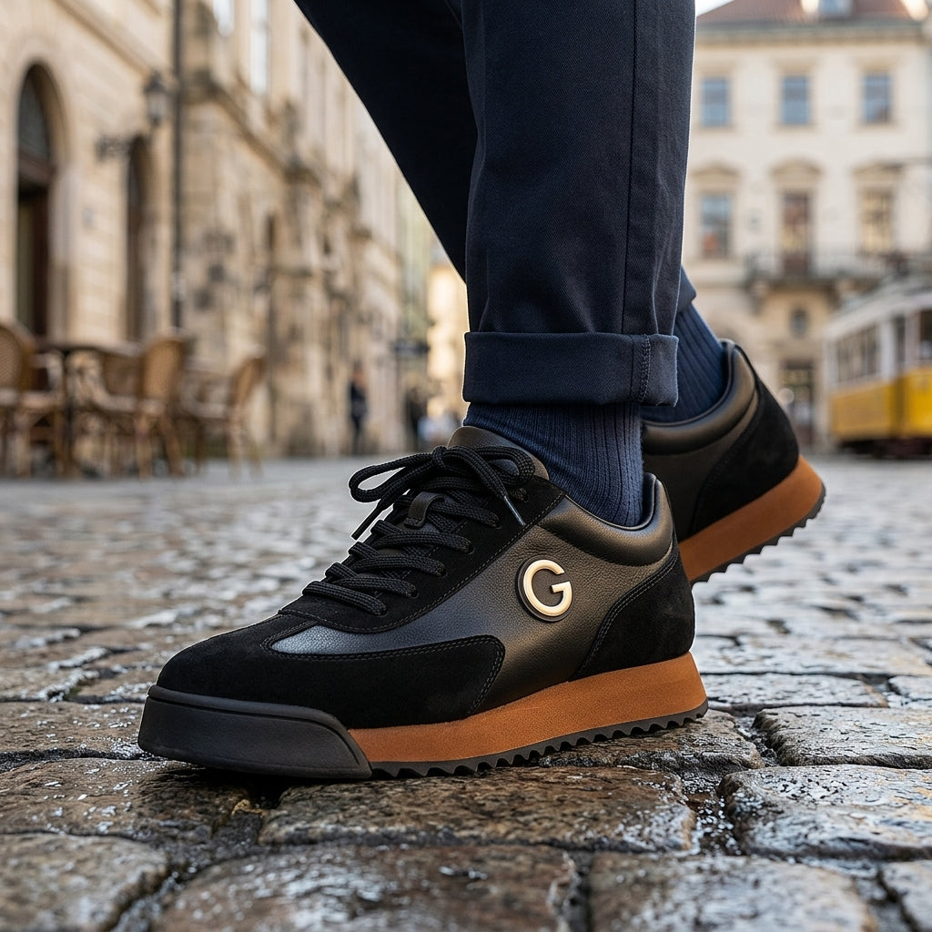 Armando | Buty męskie – Eleganckie skórzane obuwie na oficjalne okazje w kolorze czarnym