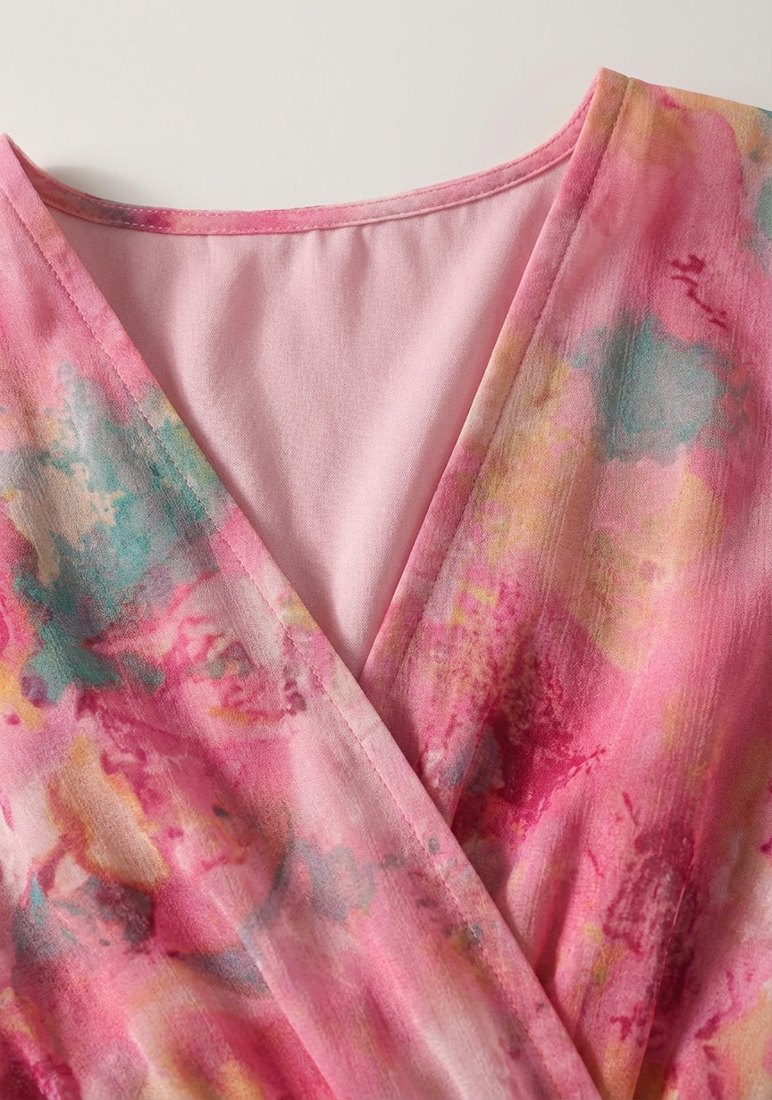 Stylowa Sukienka Maxi z Długim Rękawem w Kwiaty | Elegancki Fason na Wiosnę i Lato 6