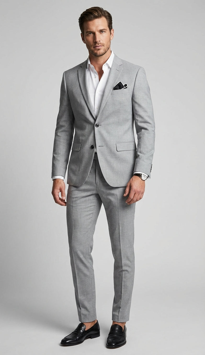 Paweł | Letni Garnitur Męski 2-Częściowy z Marynarką i Spodniami | Elegancki Styl na Wesele 3