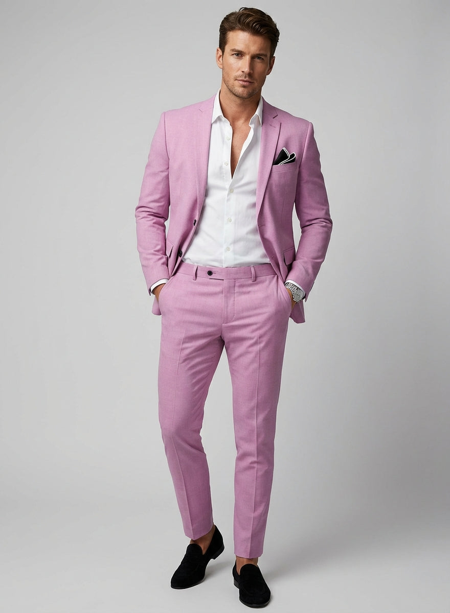 Paweł | Letni Garnitur Męski 2-Częściowy z Marynarką i Spodniami | Elegancki Styl na Wesele 4