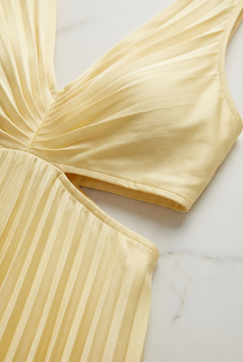 Elegancka Sukienka Midi z Fałdami - Lekka i Wygodna na Każdą Okazję 7