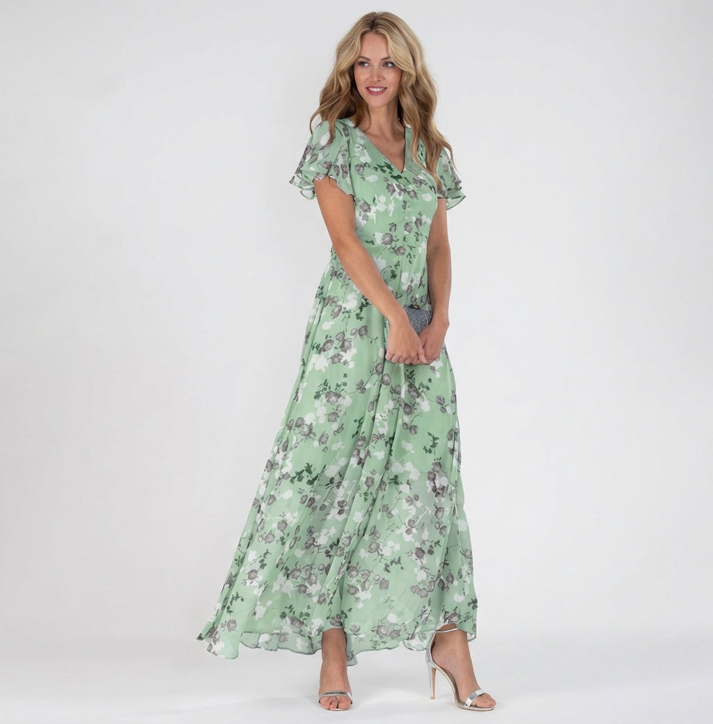 Gabrielle - Stylowa sukienka w kwiaty na jesień