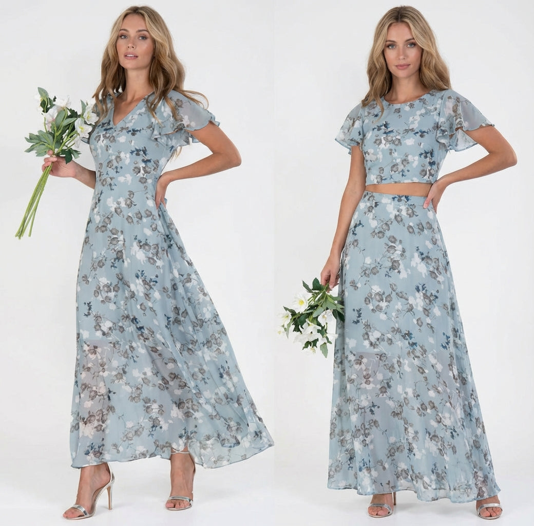 Gabrielle - Stylowa sukienka w kwiaty na jesień