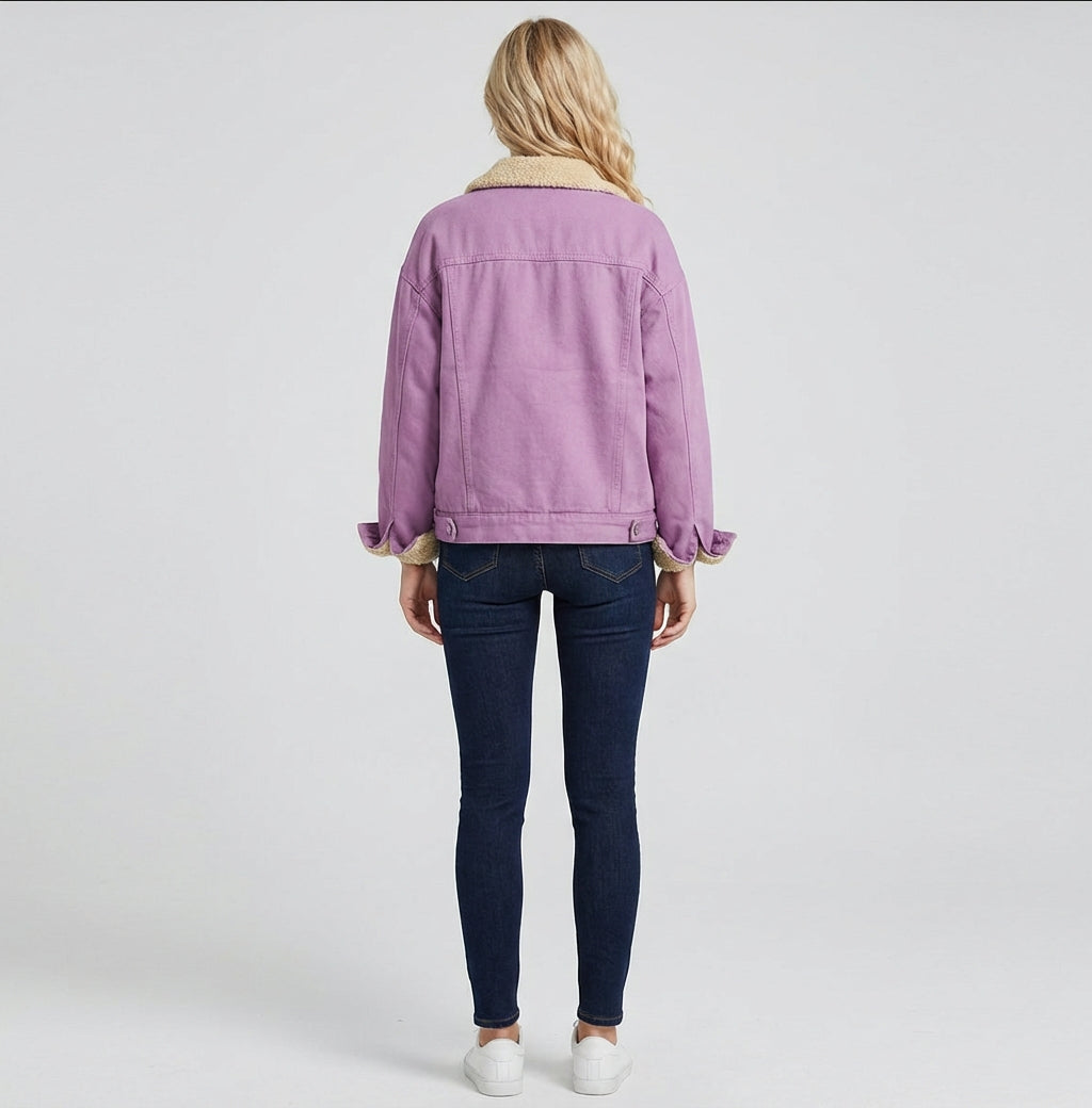 Eva - Damska zimowa kurtka casualowa z guzikami