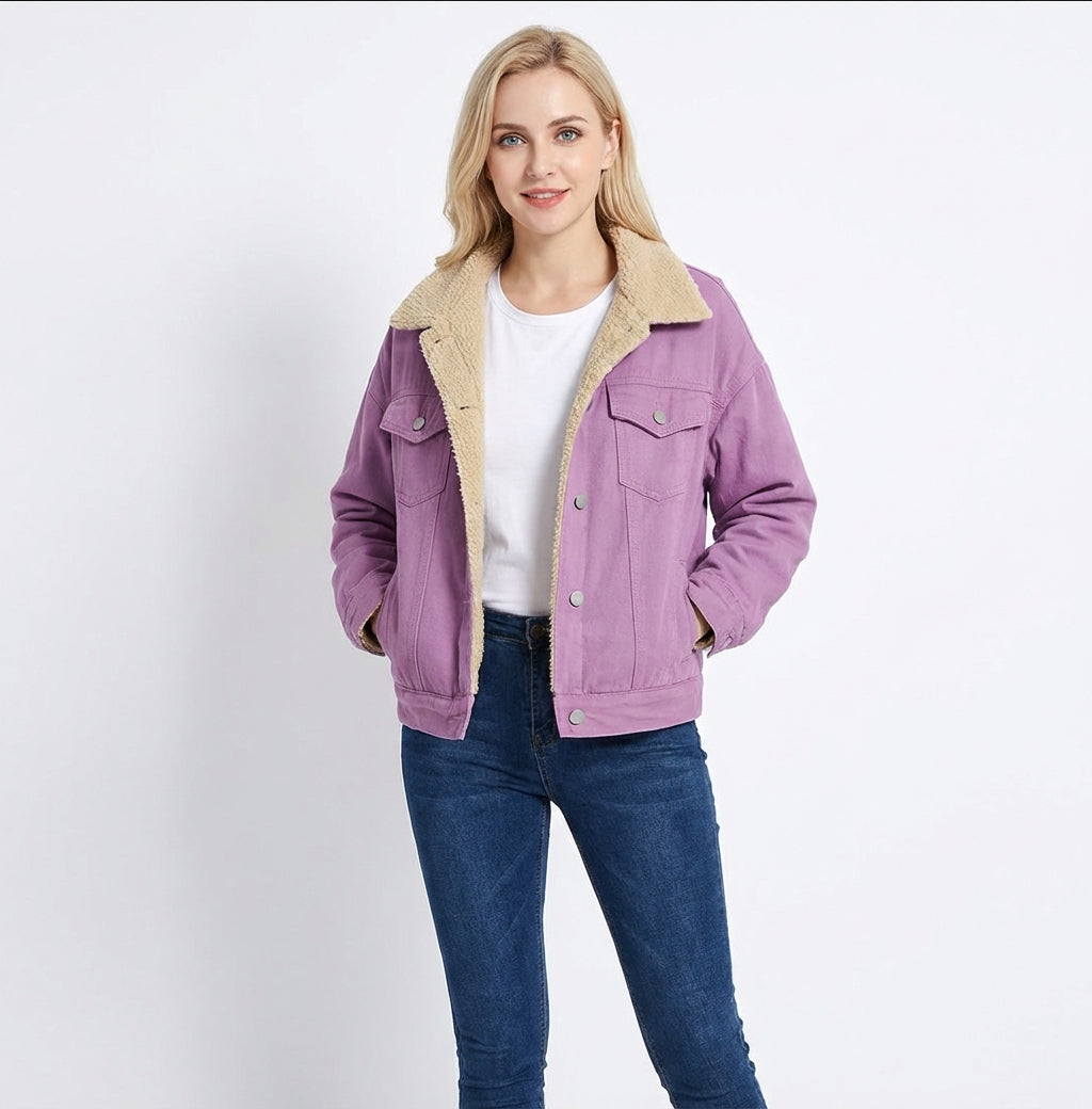 Eva - Damska zimowa kurtka casualowa z guzikami