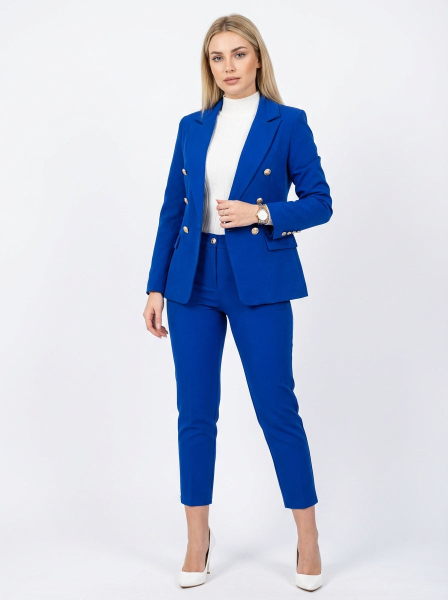 Marta - Garnitur Damski Komplet – Elegancki Dwuczęściowy Zestaw Slim Fit do Biura