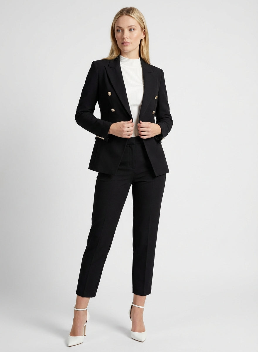 Marta - Garnitur Damski Komplet – Elegancki Dwuczęściowy Zestaw Slim Fit do Biura