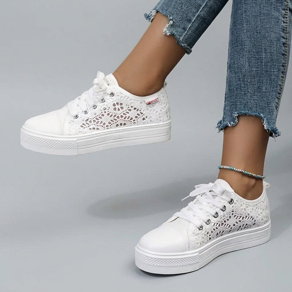 Aneta | Buty letnie damskie – Stylowe tenisówki na platformie z minimalistycznym designem