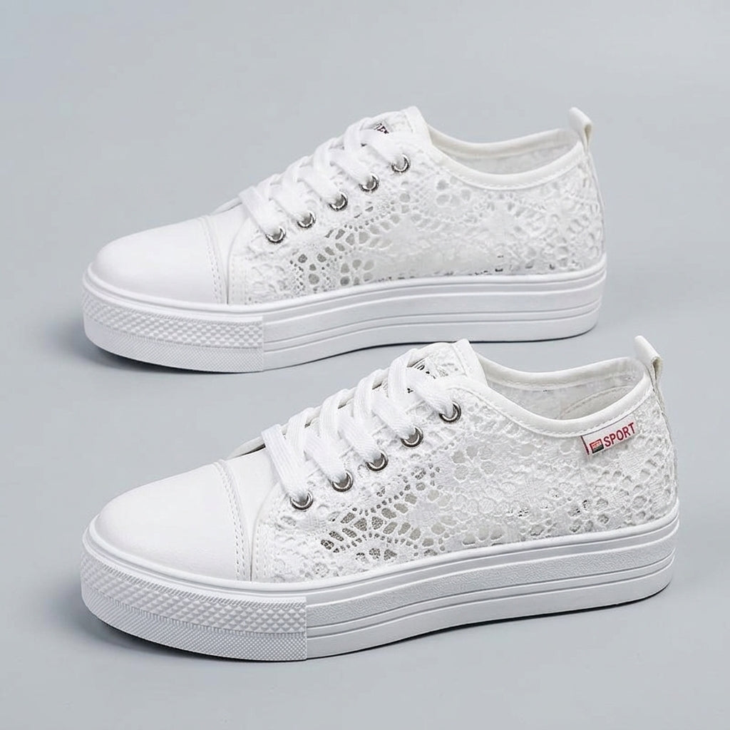 Aneta | Buty letnie damskie – Stylowe tenisówki na platformie z minimalistycznym designem