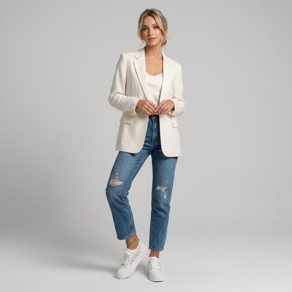 Aneta | Buty letnie damskie – Stylowe tenisówki na platformie z minimalistycznym designem