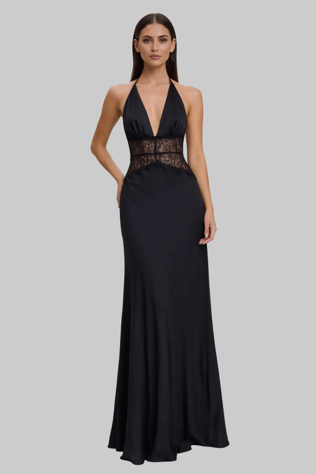 Imogen | Sukienka maxi na wesele – Elegancka sukienka z odkrytymi plecami i dekoltem halter
