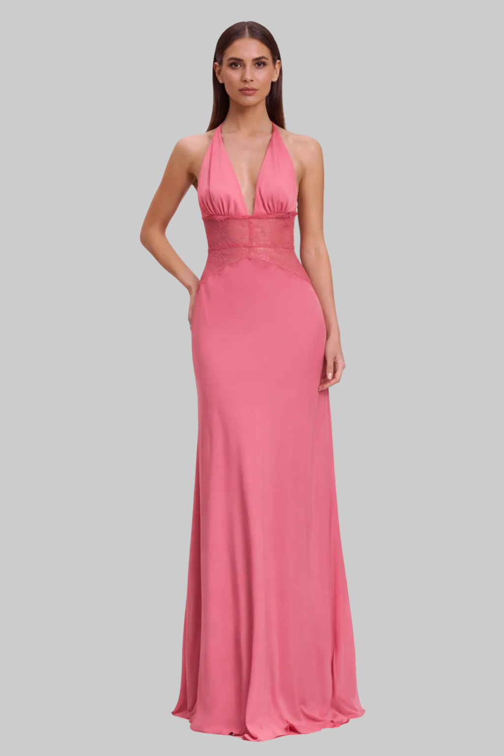 Imogen | Sukienka maxi na wesele – Elegancka sukienka z odkrytymi plecami i dekoltem halter