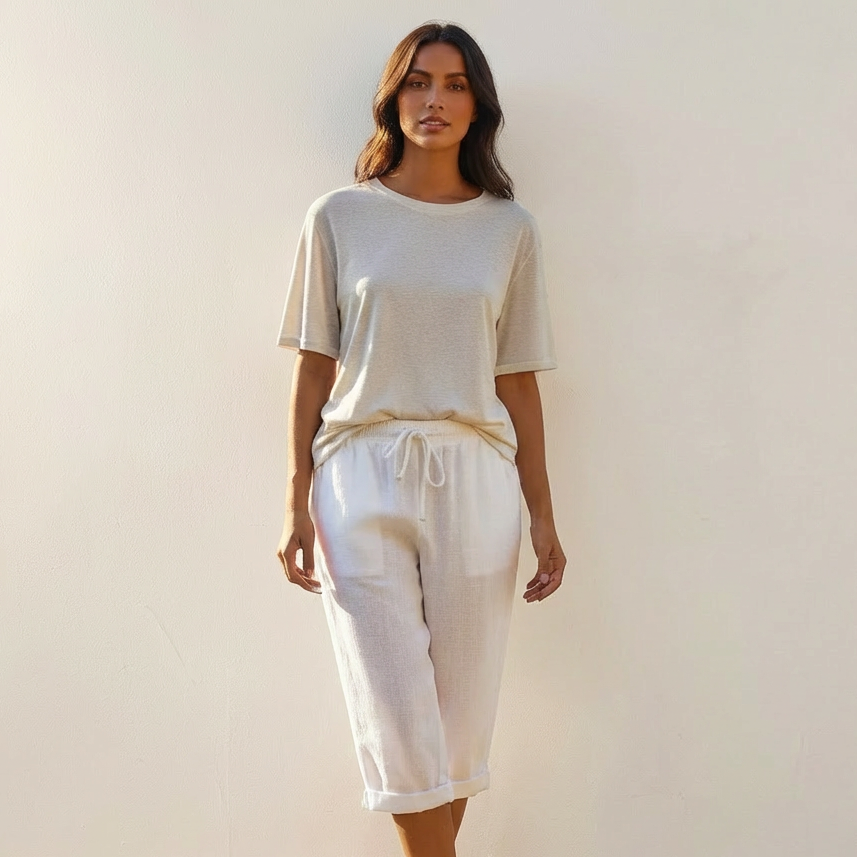 Julia | Szorty damskie – Eleganckie krótkie spodenki z regulowanym sznurkiem na lato 4