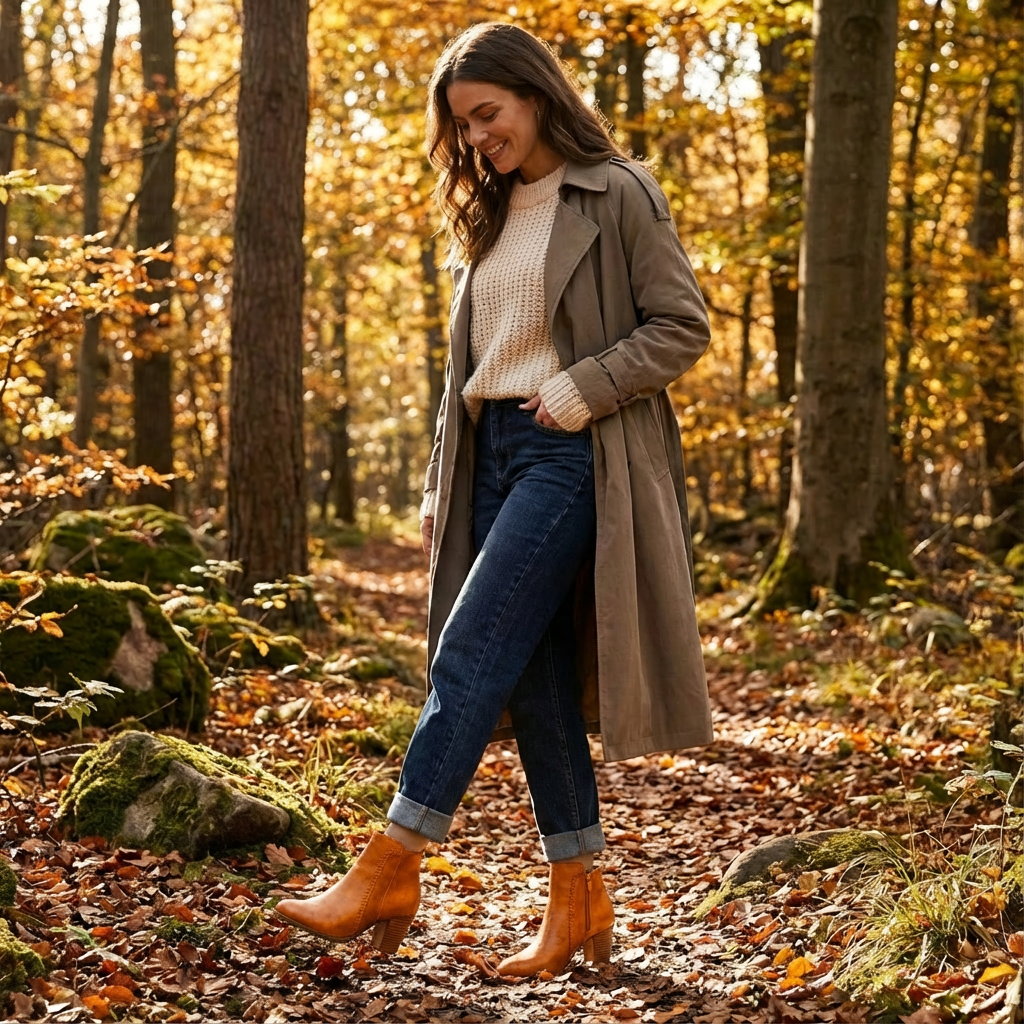 Kayla | Botki Damskie na Szerokim Obcasie – Eleganckie Czarny Obuwie na Każdą Okazję 1
