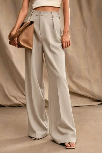 Klara | Spodnie z wysokim stanem – Eleganckie spodnie z szerokimi nogawkami 1