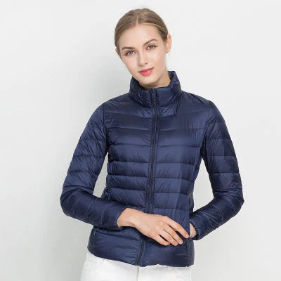 Kurtka Pikowana | Kurtka Zimowa Damska - Elegancka Kurtka Puchowa z Kołnierzem i Zamkiem Błyskawicznym 1