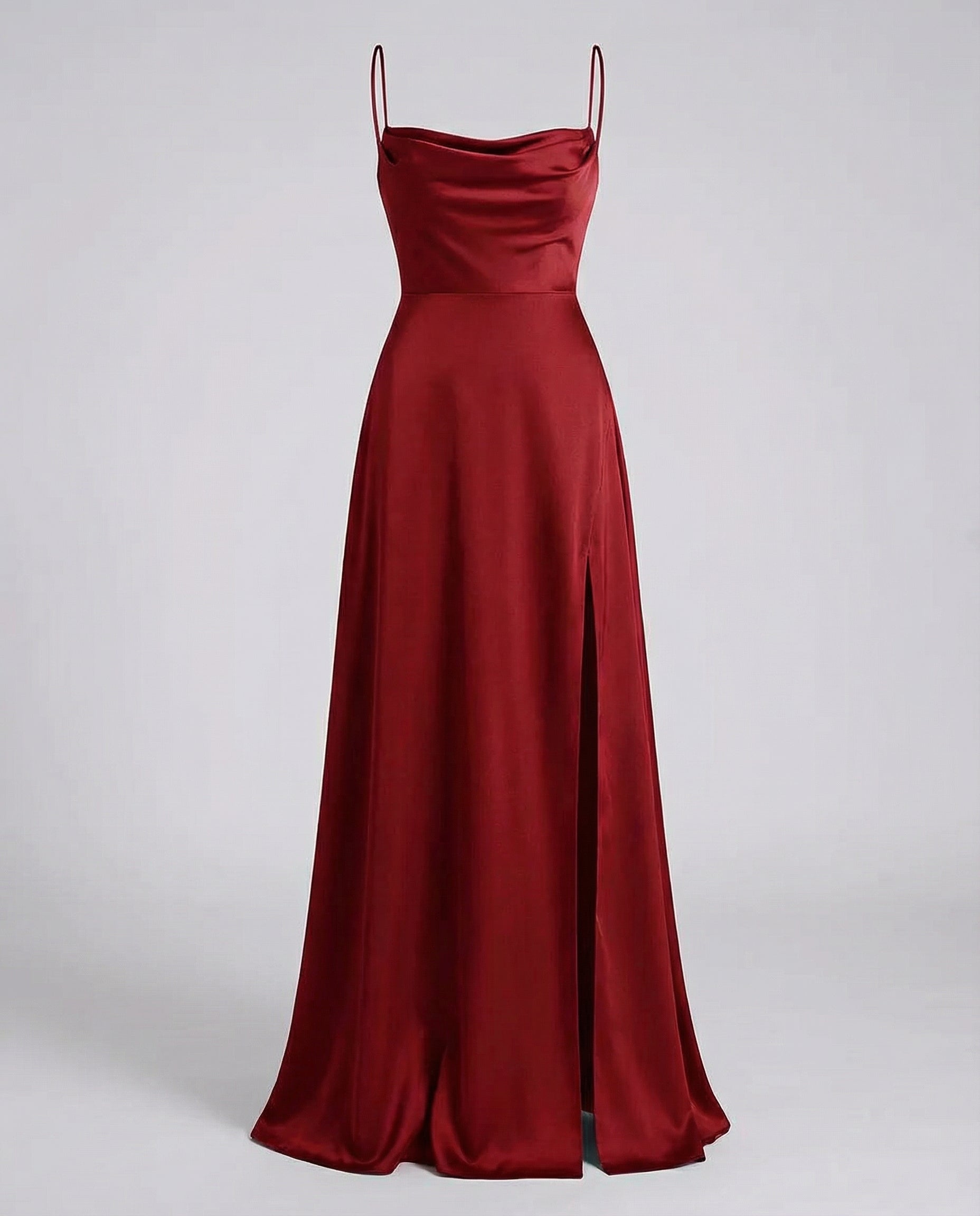 Lena | Sukienka maxi na wesele – Elegancka sukienka z rozcięciem na nogawce w kolorze czarnym