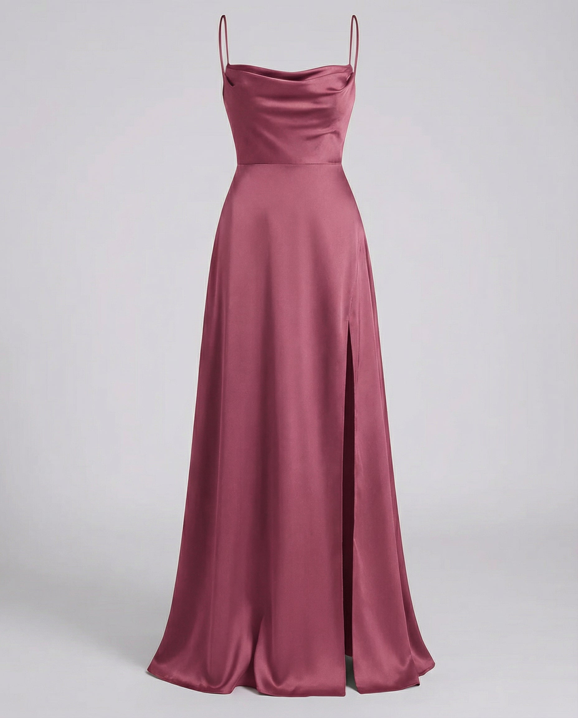 Lena | Sukienka maxi na wesele – Elegancka sukienka z rozcięciem na nogawce w kolorze czarnym