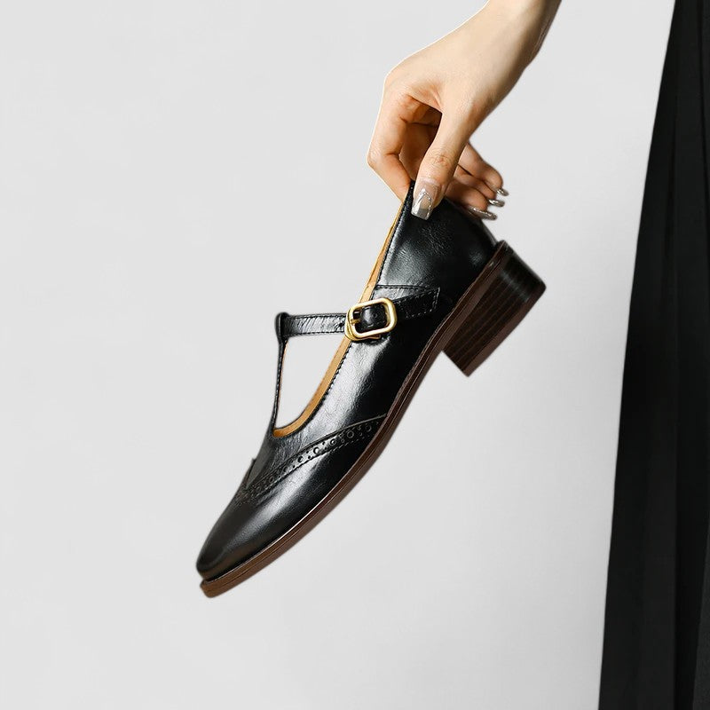 Lucía | Buty ortopedyczne damskie Mary Jane – Eleganckie baletki z regulowanym paskiem w kolorze kremowym