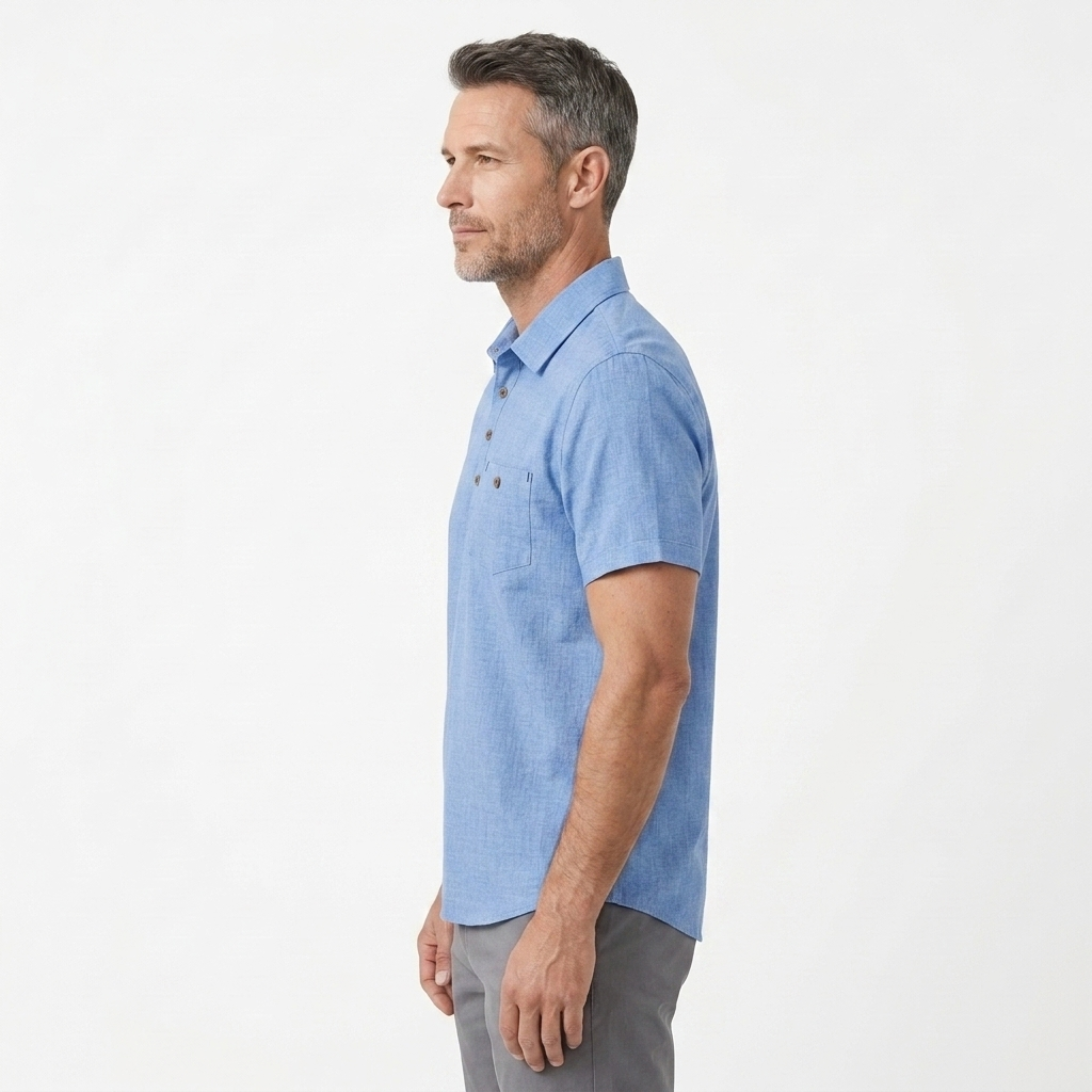 Ryszard | Męska koszulka polo – Elegancka koszulka slim fit z kieszenią na piersi