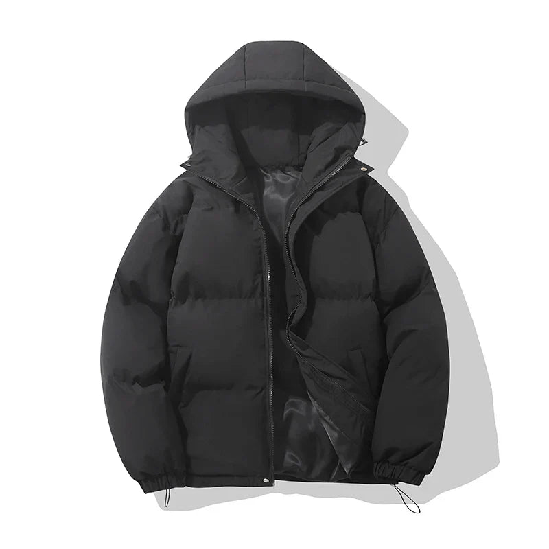 Montarello | Kurtka puchowa unisex – Wygodna kurtka z kapturem w kolorze czarnym 14