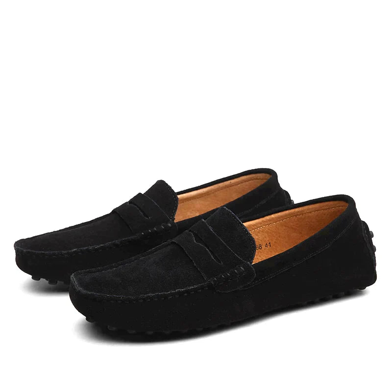 Jarek | Czarne Mokasyny Męskie – Wygodne i Eleganckie Buty Mokasyny