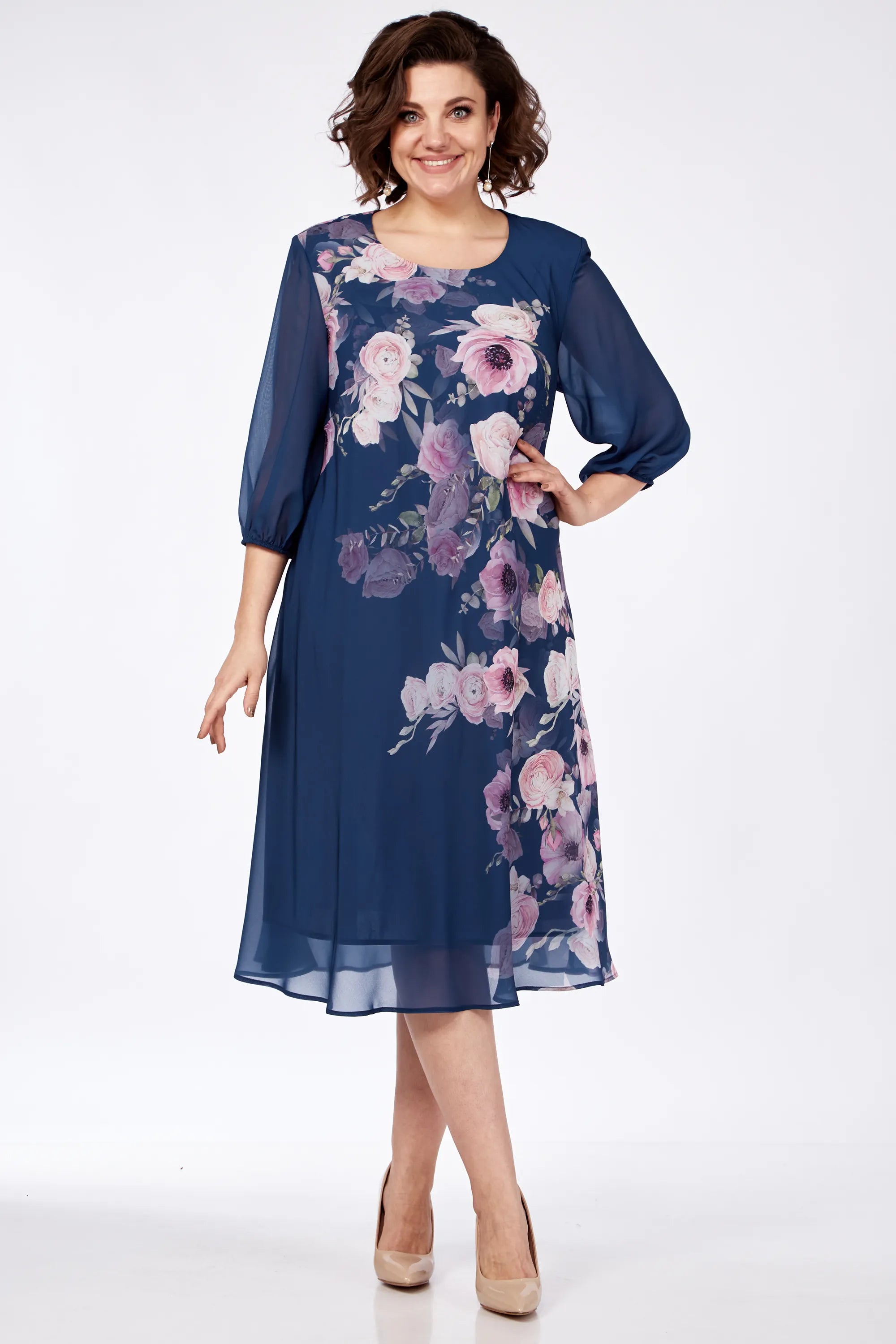 Barbara – Elegancka Sukienka w Kwiaty