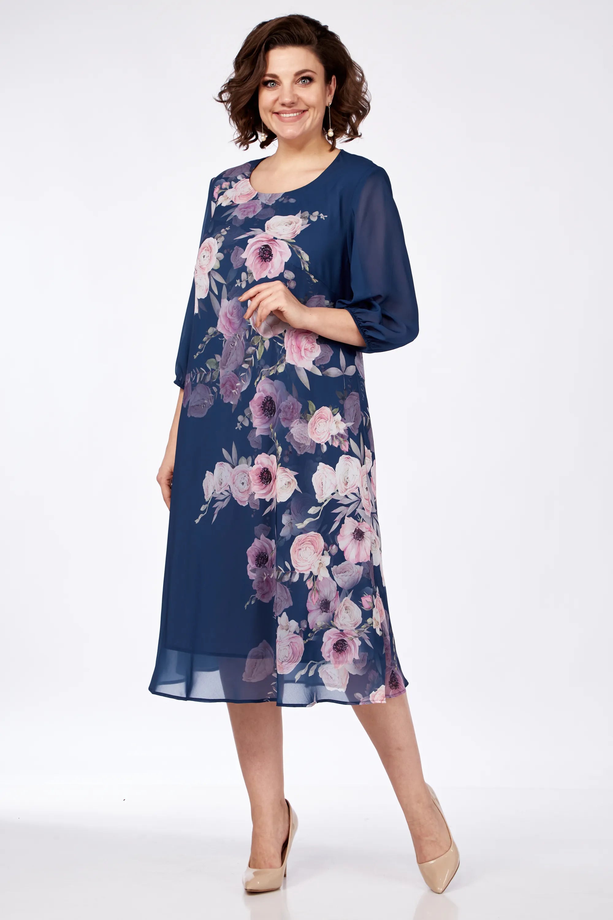 Barbara – Elegancka Sukienka w Kwiaty