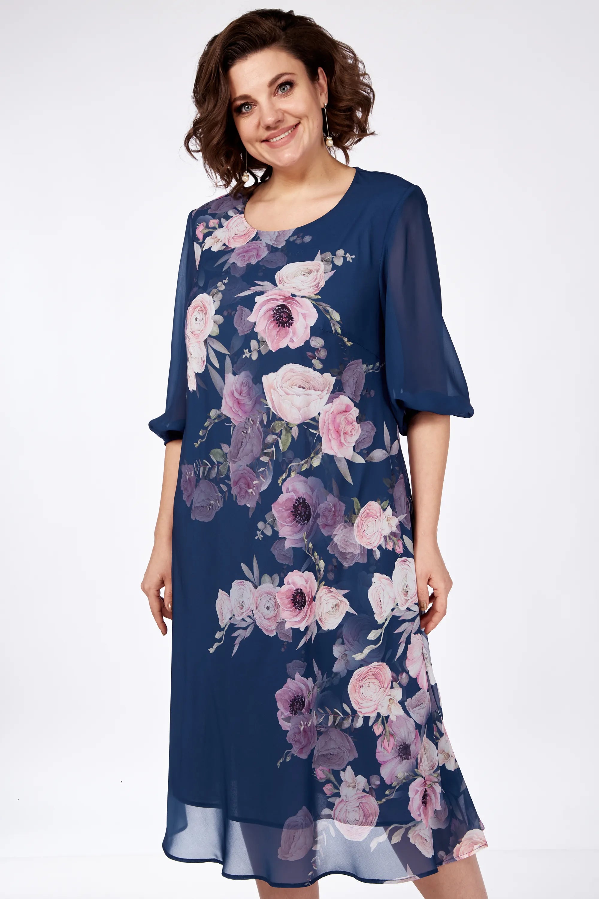 Barbara – Elegancka Sukienka w Kwiaty