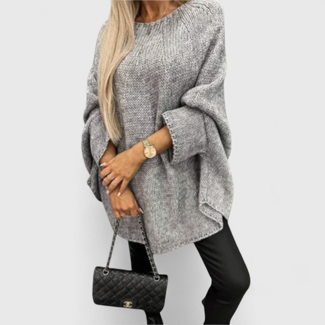 Isabelle - Stylowy sweter damski z okrągłym dekoltem