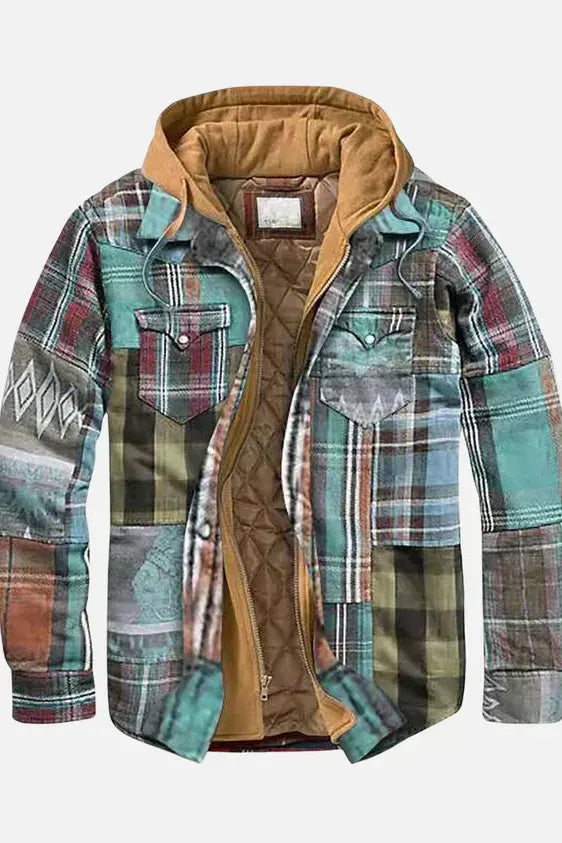 Alain – Veste patchwork à carreaux