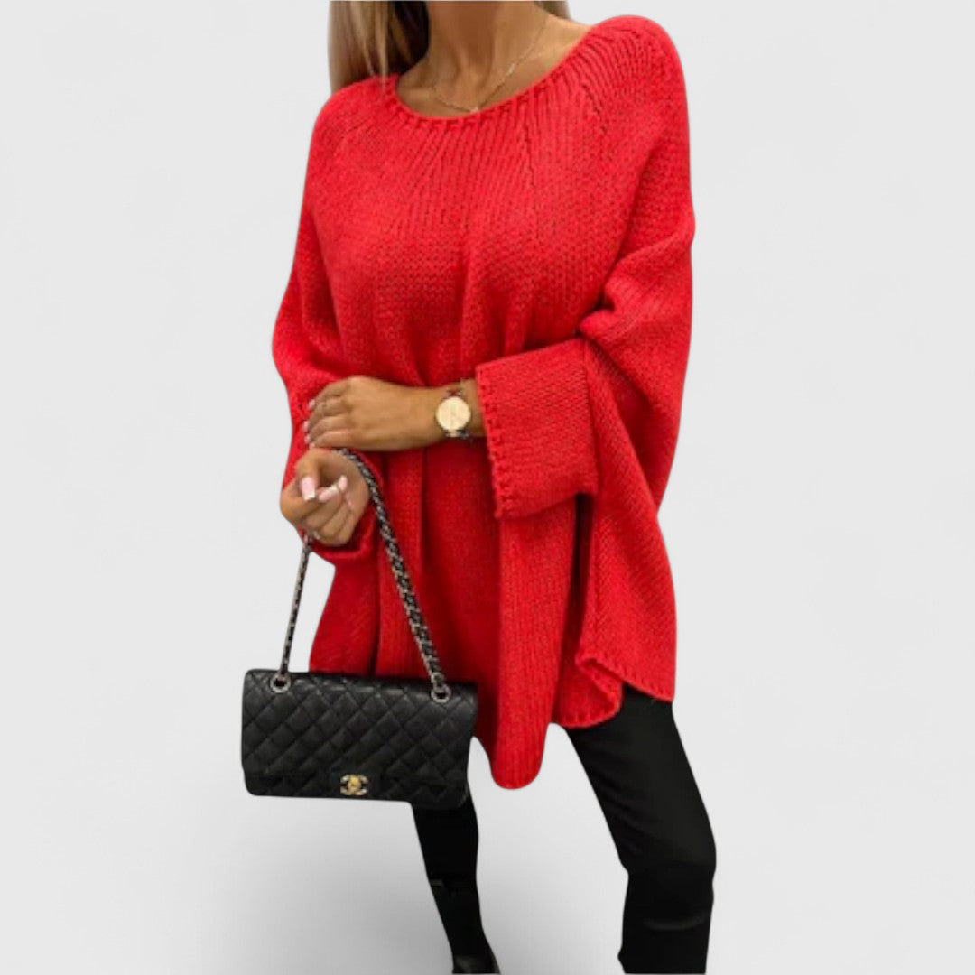 Isabelle - Stylowy sweter damski z okrągłym dekoltem