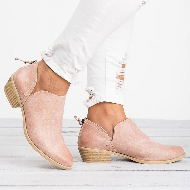 Aimee | Botki Damskie na Obcasie Klockowym – Eleganckie Czarne Buty do Kostki 5
