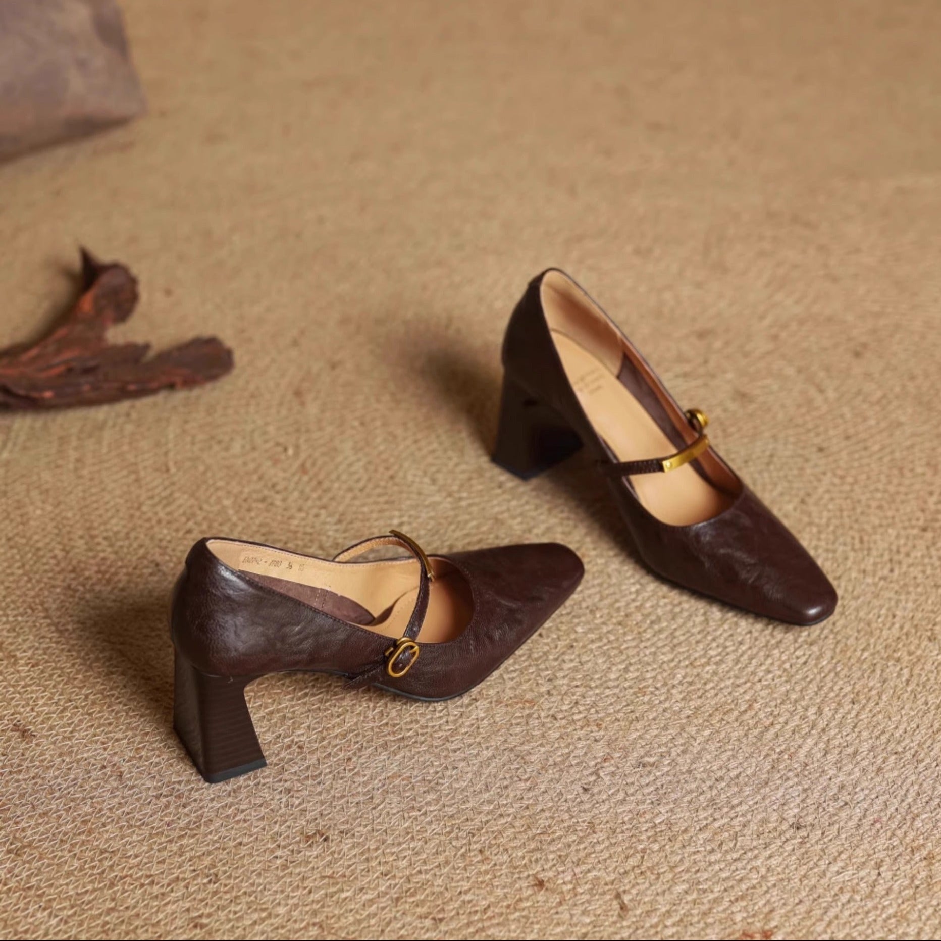 Auria | Obcasy z prawdziwej skóry – Eleganckie czółenka z kwadratowymi noskami 5