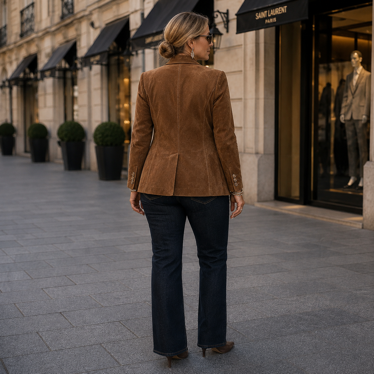 Maya – Zamszowa Marynarka Damska w Stylu Casual