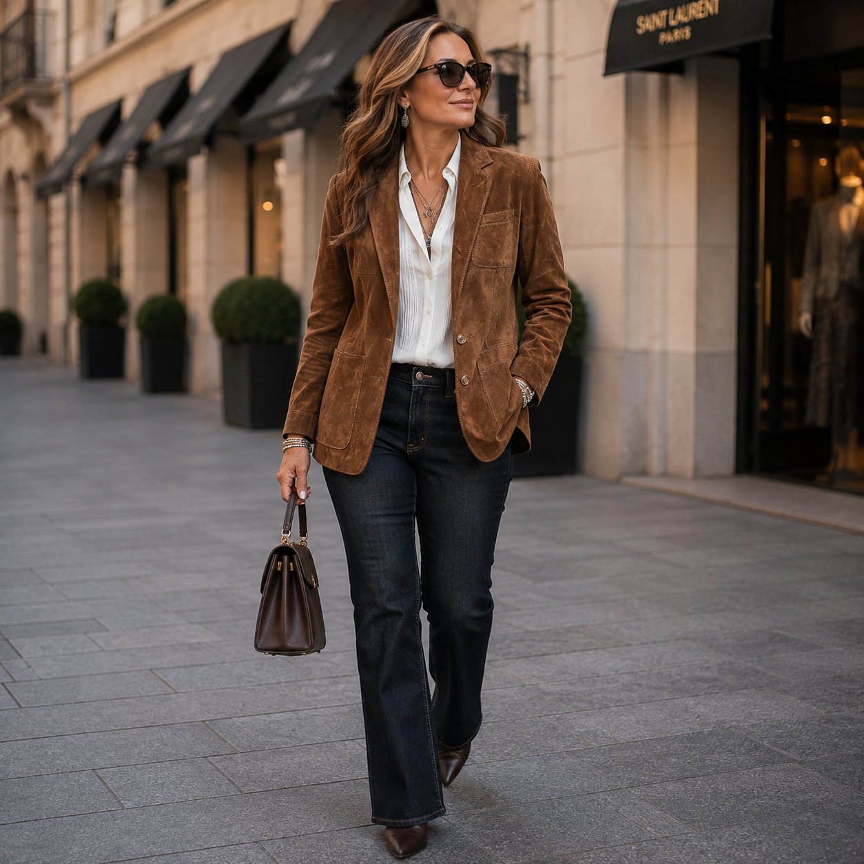 Maya – Zamszowa Marynarka Damska w Stylu Casual