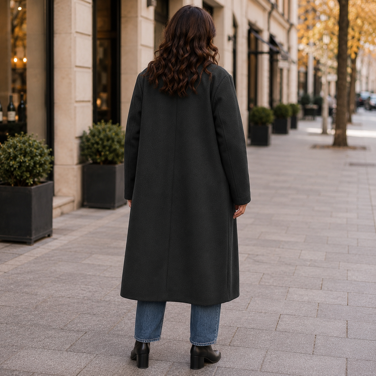 Stella – Elegancki Płaszcz Wełniany Maxi
