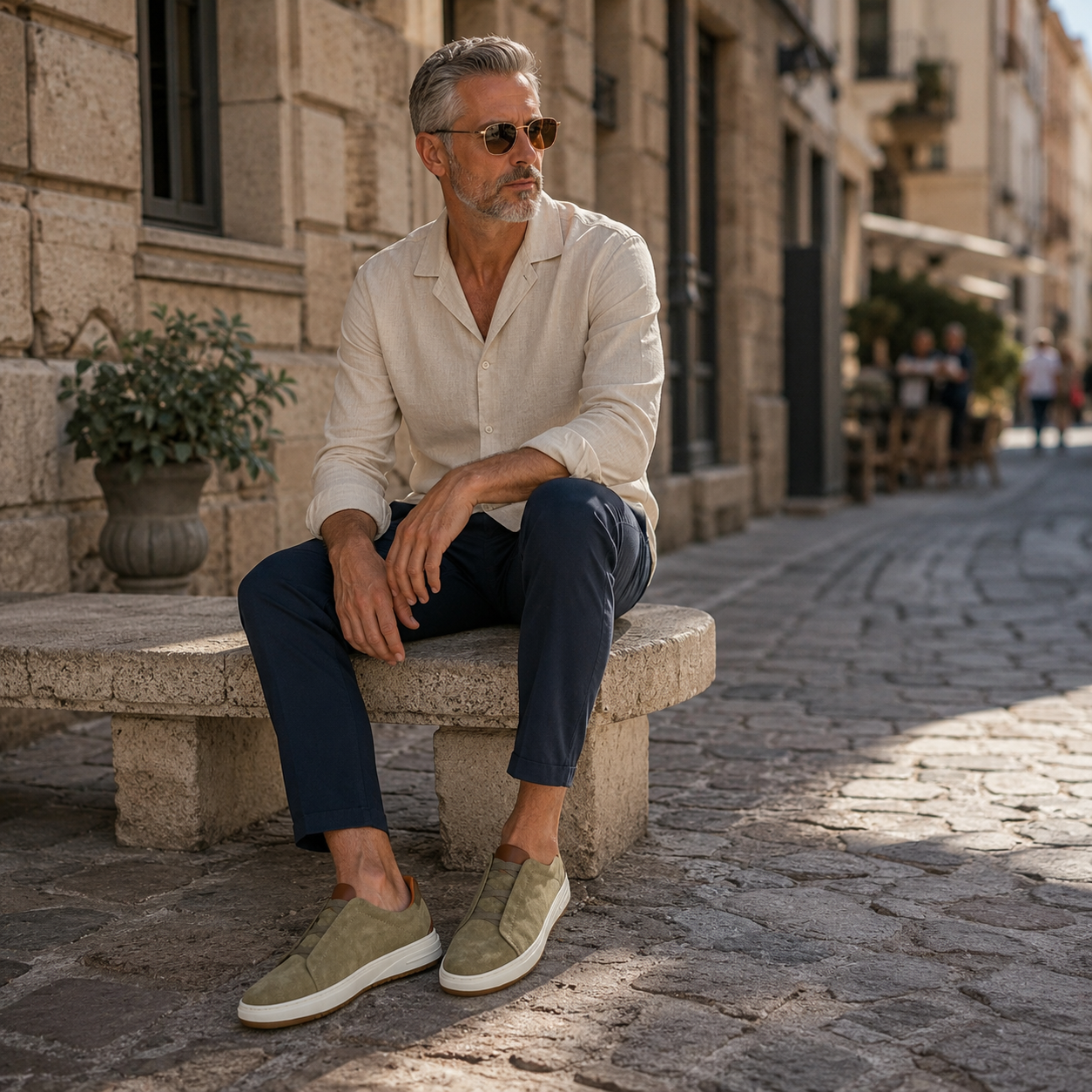 László | Buty męskie – Eleganckie skórzane slip-on do codziennego użytku