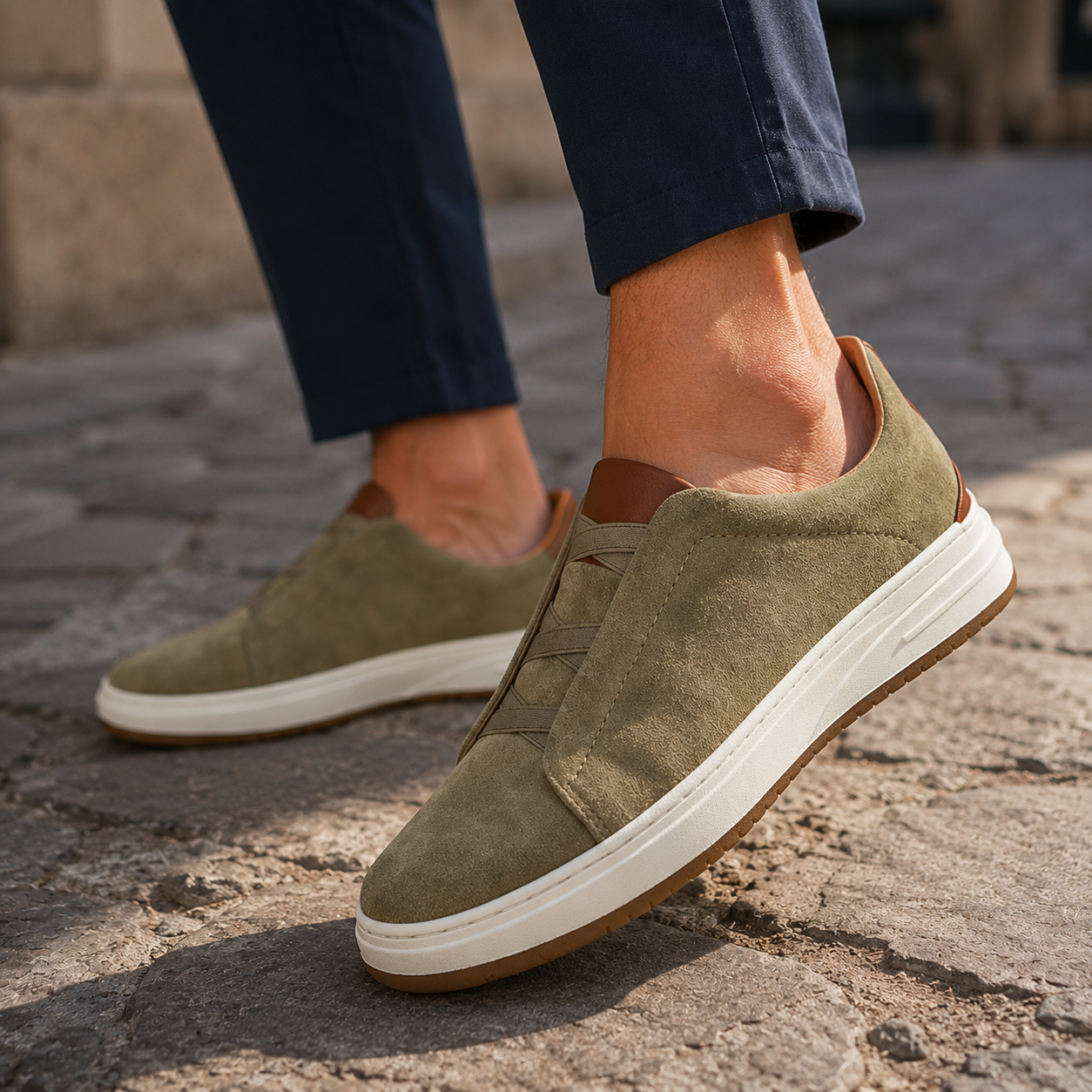 László | Buty męskie – Eleganckie skórzane slip-on do codziennego użytku