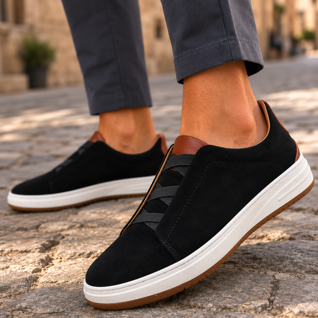 László | Buty męskie – Eleganckie skórzane slip-on do codziennego użytku