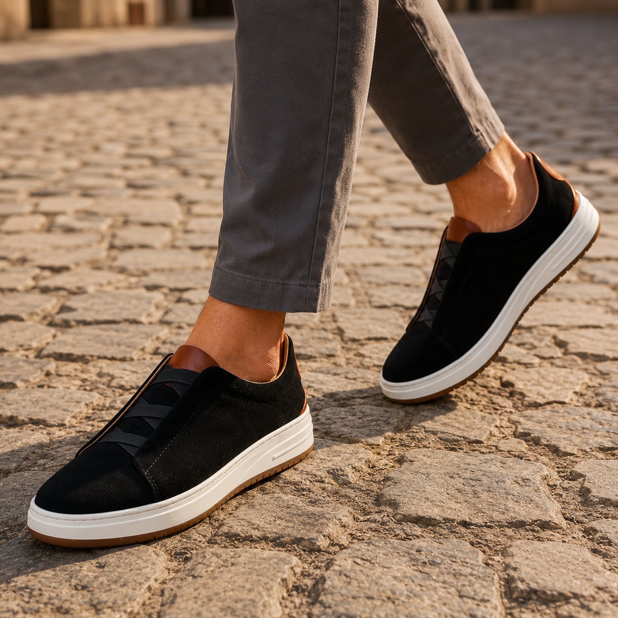 László | Buty męskie – Eleganckie skórzane slip-on do codziennego użytku