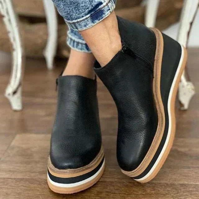 Dana | Buty Damskie Ortopedyczne na Koturnie – Wygodne i Eleganckie Botki na Każdą Okazję 2