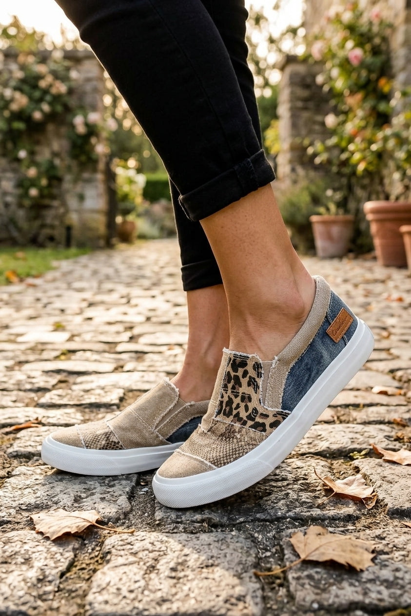 Korlina | Buty Wsuwane Damskie – Komfortowe Tenisówki z Amortyzującą Podeszwą